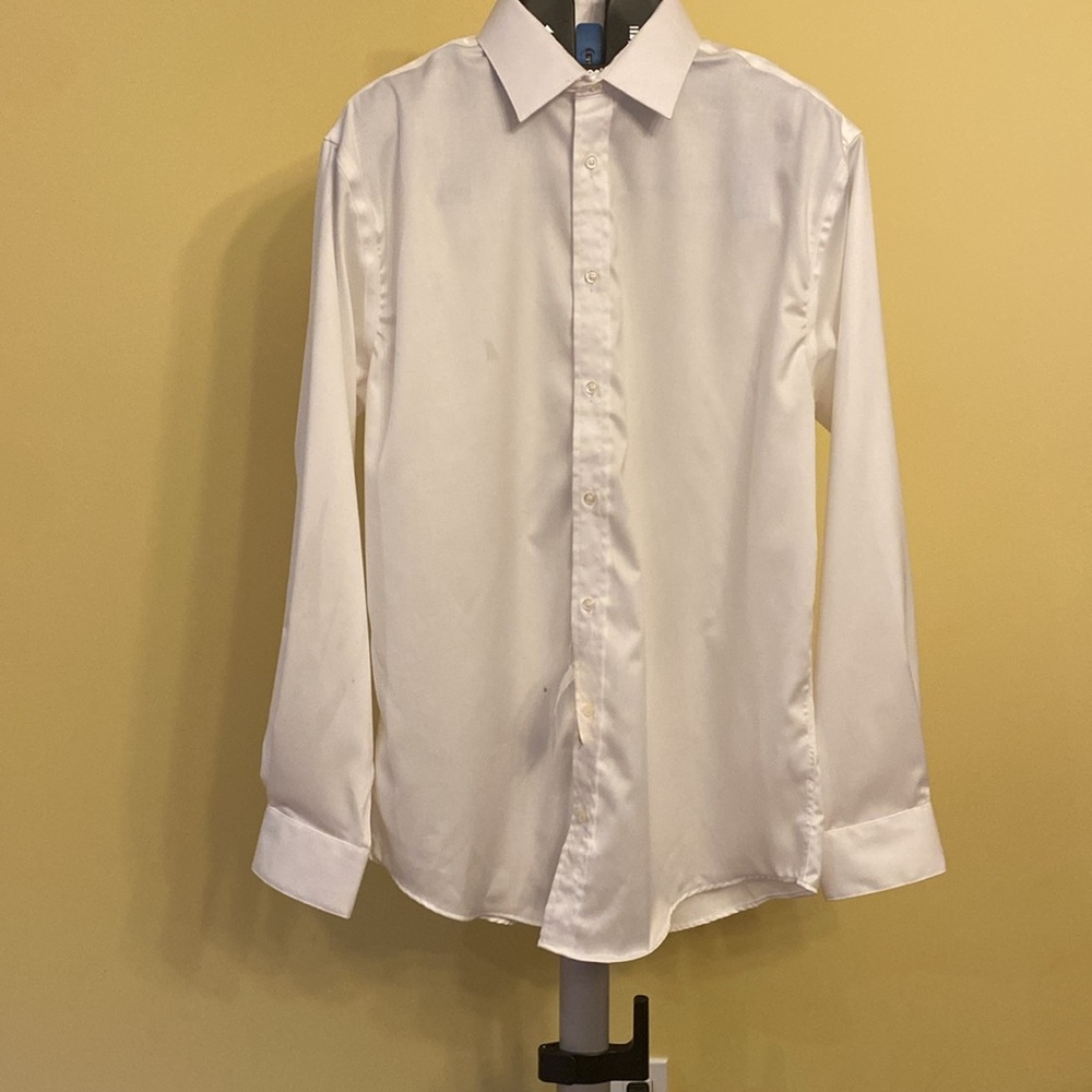 ❤️🤍💙 White Slim Fit Joseph Abboud Dress Shirt